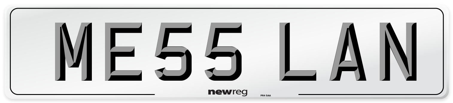 ME55 LAN Number Plate from New Reg